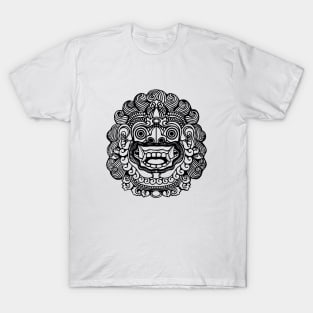 Balinese Mask Lineart T-Shirt